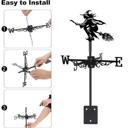 Witch Stainless Steel Weathervane - MISSIRON