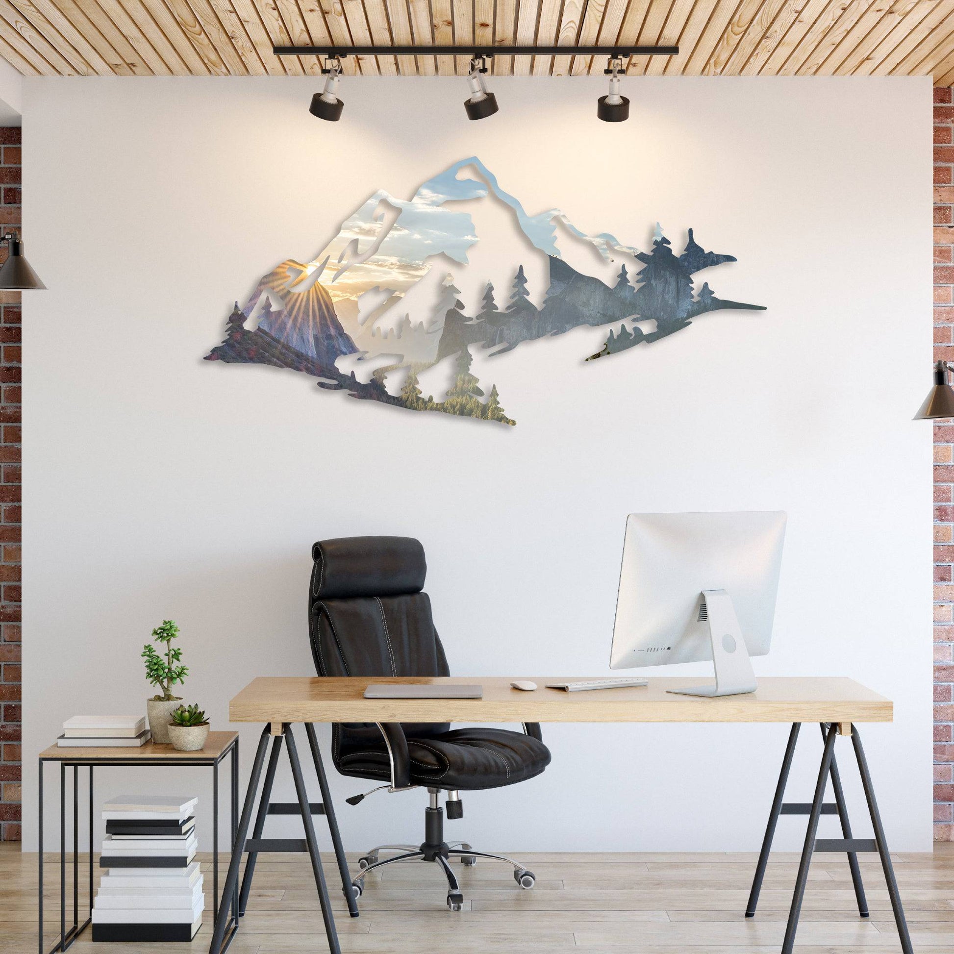 Yosemite Mountain Range View - Metal Wall Art - MISSIRON