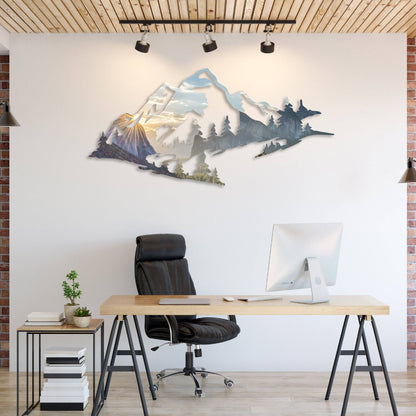 Yosemite Mountain Range View - Metal Wall Art - MISSIRON