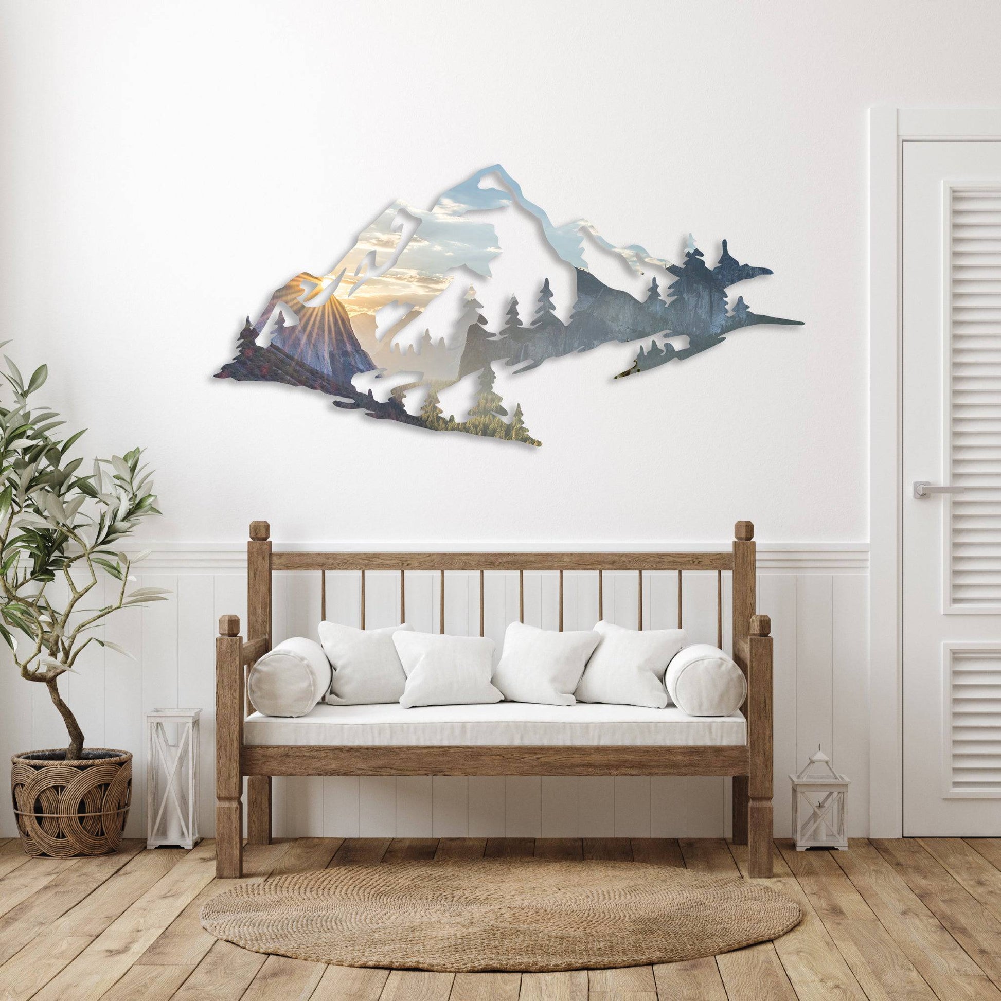 Yosemite Mountain Range View - Metal Wall Art - MISSIRON