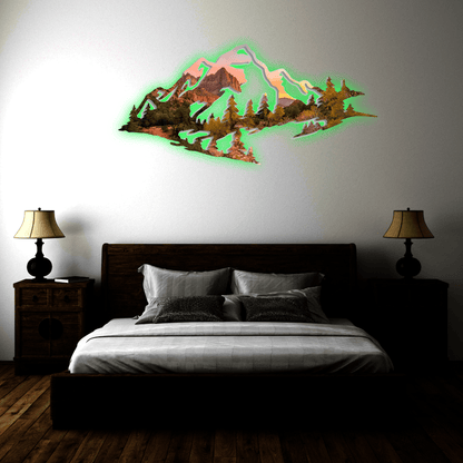 Zion Mountain Range View - Metal Wall Art - MISSIRON