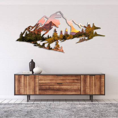 Zion Mountain Range View - Metal Wall Art - MISSIRON