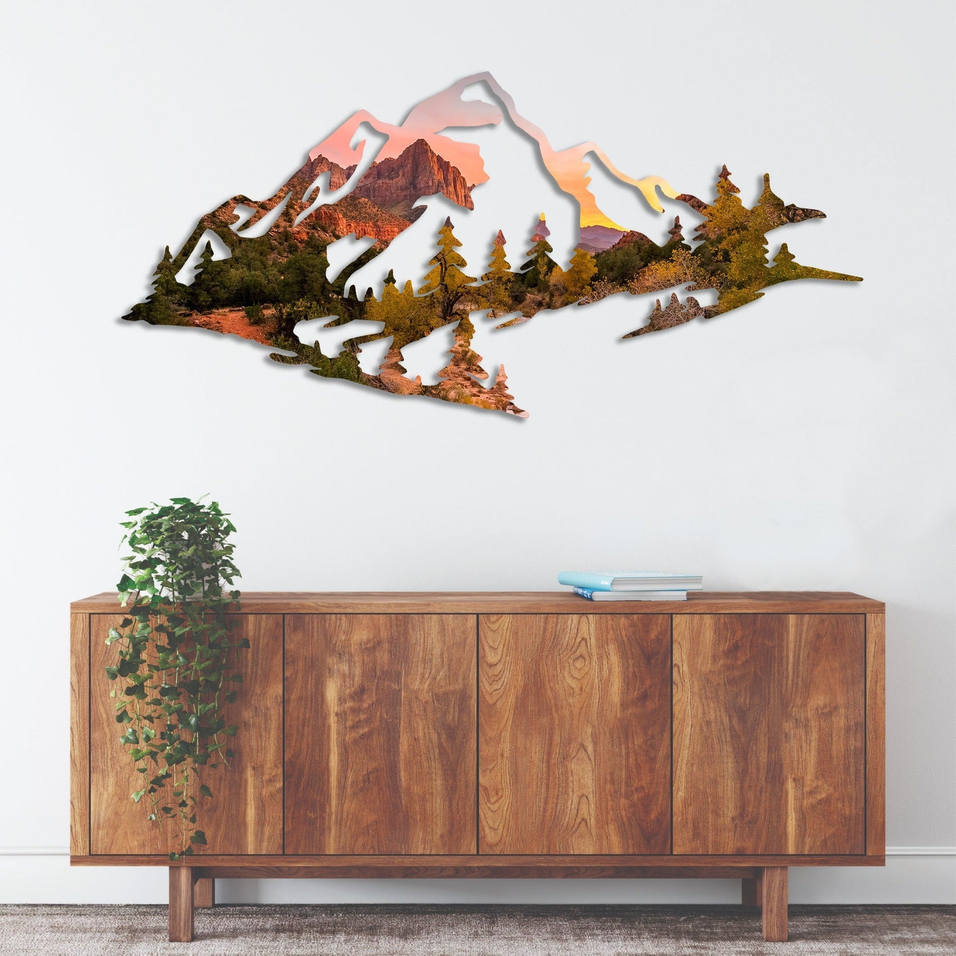 Zion Mountain Range View - Metal Wall Art - MISSIRON