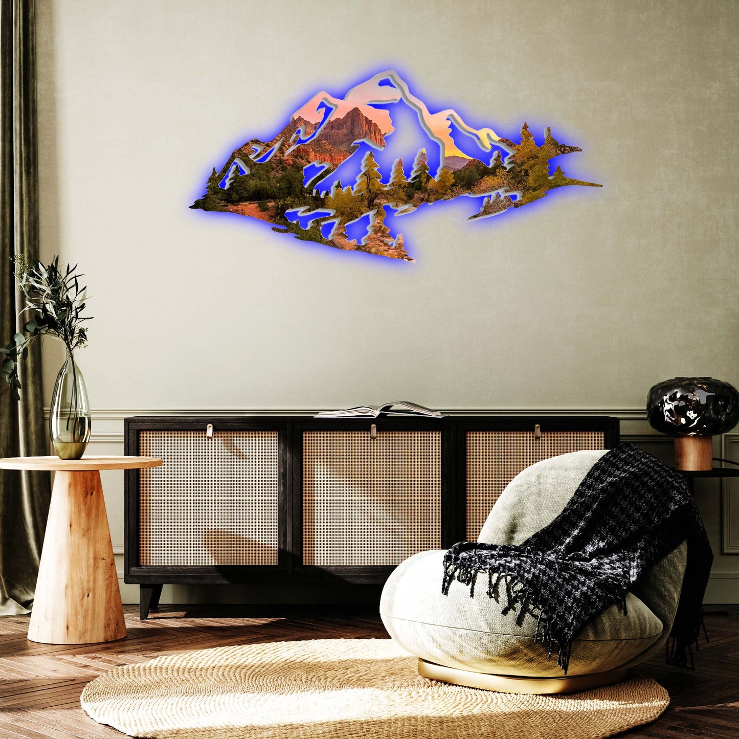 Zion Mountain Range View - Metal Wall Art - MISSIRON