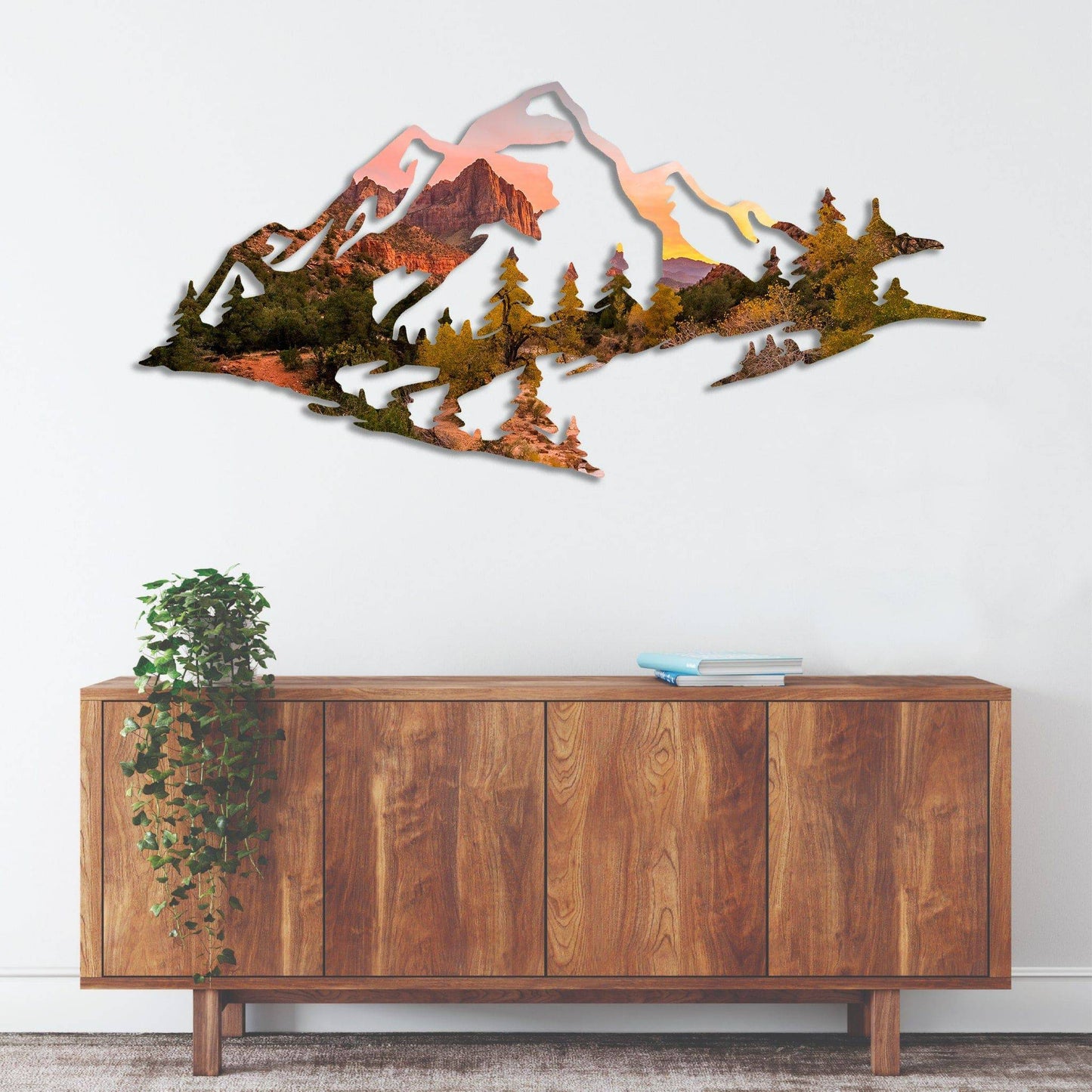 Zion Mountain Range View - Metal Wall Art - MISSIRON